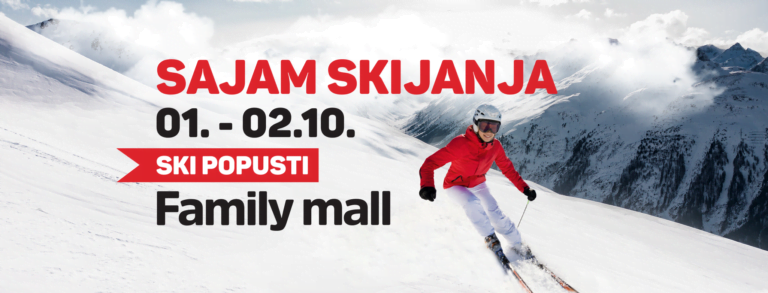 Sajam skijanja u Family mallu od 1.-2. listopada! Otvara se prava skijališna staza i čekaju vas popusti da se smrznete!