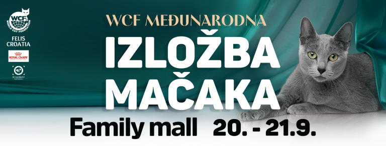 Događaji 290 WCF Međunarodna izložba mačaka u Family mallu 20. i 21.09.2025.
