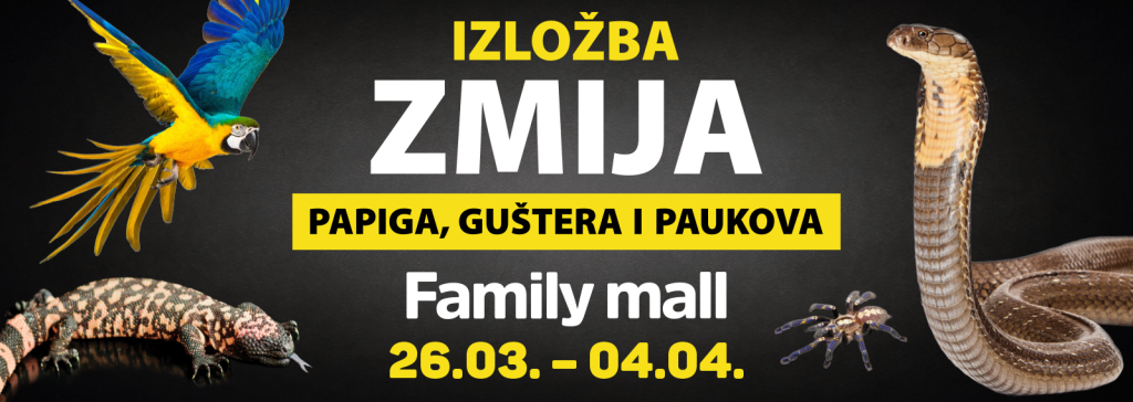 Izlozba zmija i papiga u family mallu cover 2026 - Najbolje od svjetskih kuhinja na jednom mjestu, u Family Mallu na Jankomiru!