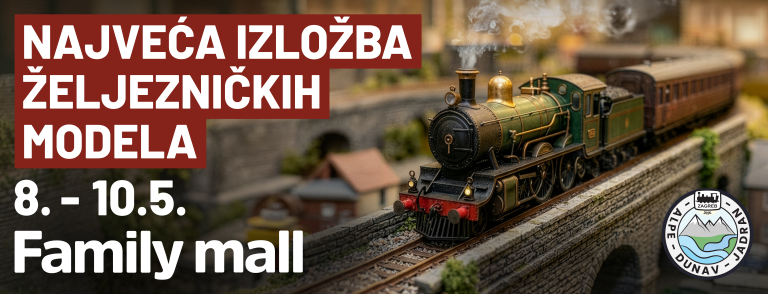 Međunarodna izložba željezničkih modela 08.-10.05.2026. u Family mallu