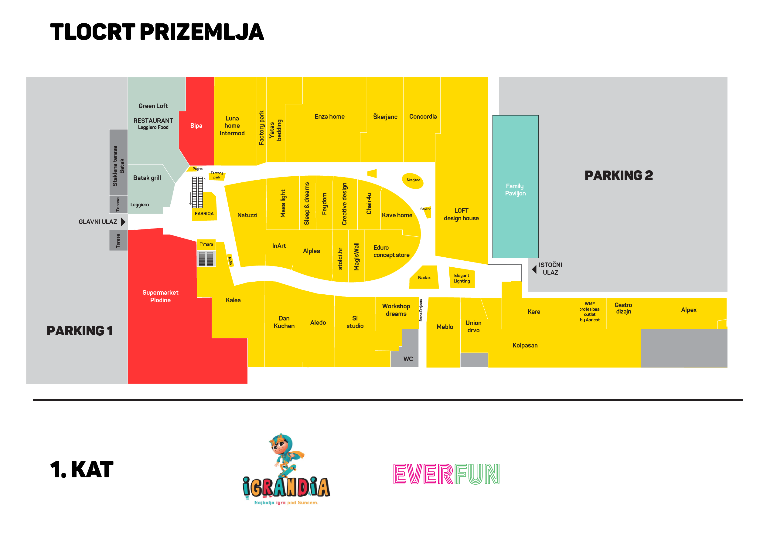 0626 tlocrt Family mall - Mapa centra