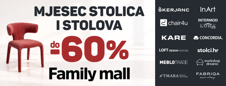 Mjesec stolica i stolova u Family mallu donosi popuste do -60%